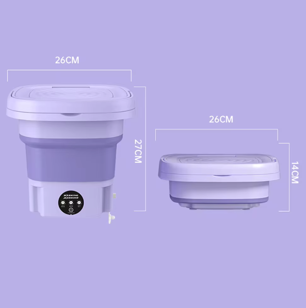 Mini Lavadora Portátil Plegable Y Secado