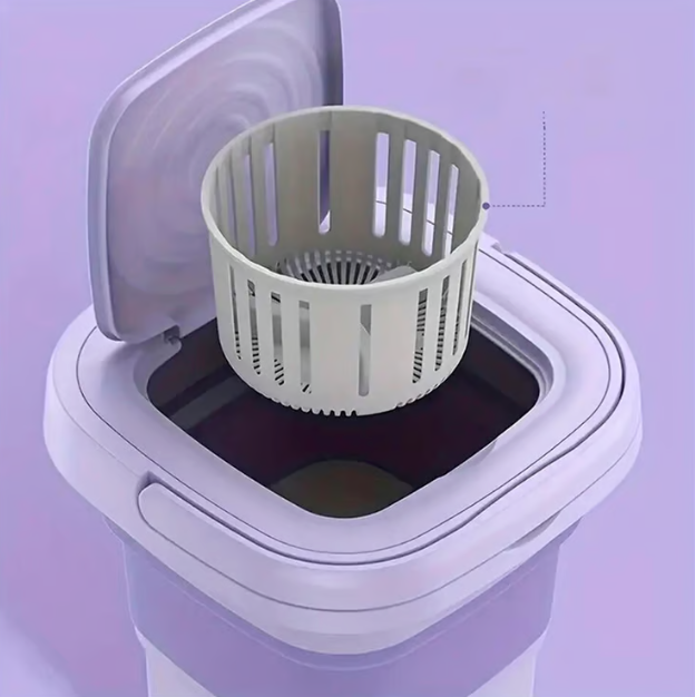 Mini Lavadora Portátil Plegable Y Secado